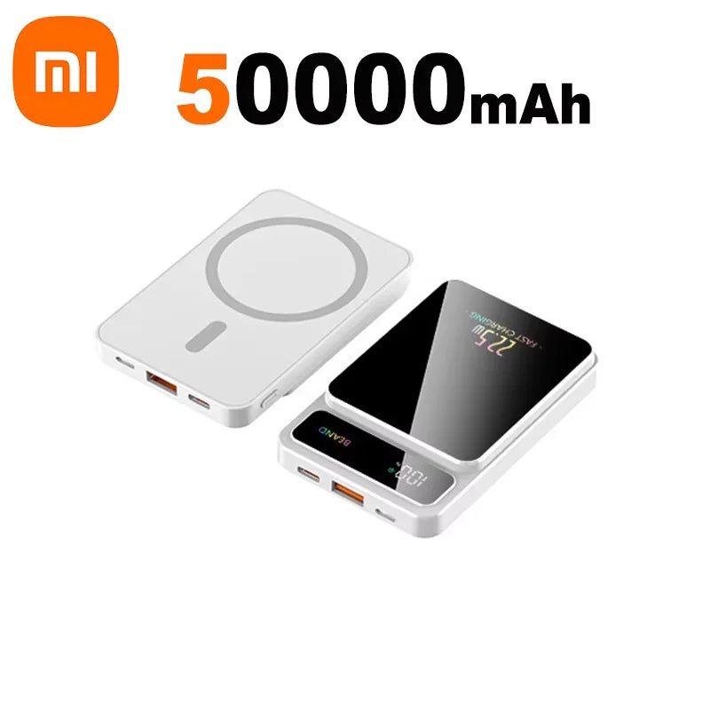 Xiaomi 100000mAh Power Bank Magnetic Wireless 22.5W Ultra Capacity Super Fast Charging Power Bank For Iphone16 Samsung Xiaomi