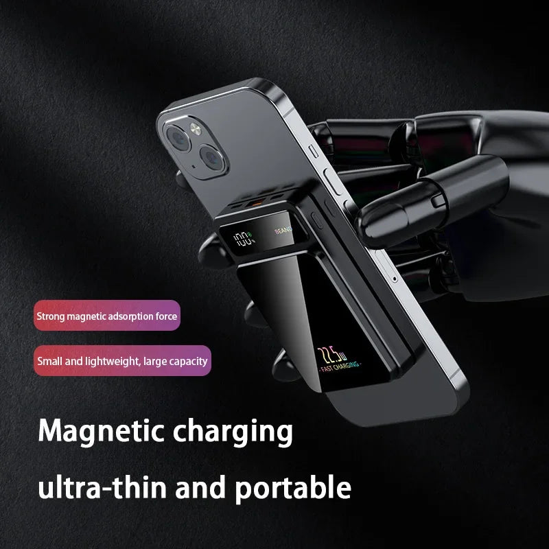 Xiaomi 100000mAh Power Bank Magnetic Wireless 22.5W Ultra Capacity Super Fast Charging Power Bank For Iphone16 Samsung Xiaomi