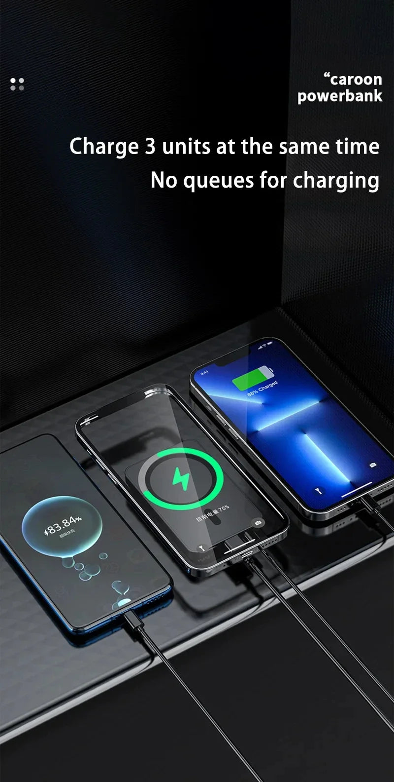 Xiaomi 100000mAh Power Bank Magnetic Wireless 22.5W Ultra Capacity Super Fast Charging Power Bank For Iphone16 Samsung Xiaomi