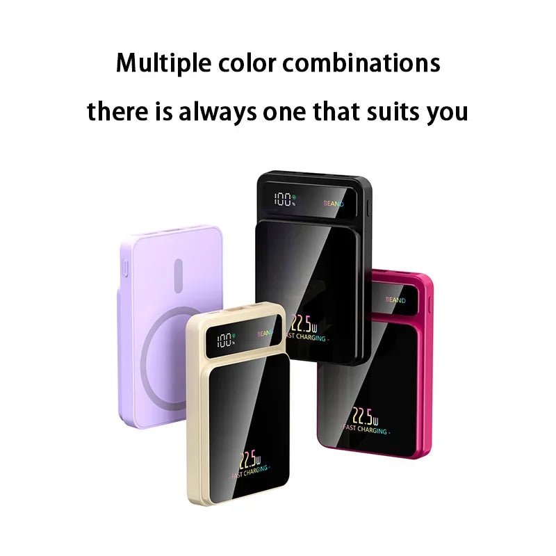 Xiaomi 100000mAh Power Bank Magnetic Wireless 22.5W Ultra Capacity Super Fast Charging Power Bank For Iphone16 Samsung Xiaomi