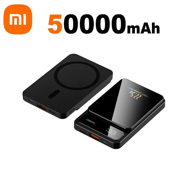 Xiaomi 100000mAh Power Bank Magnetic Wireless 22.5W Ultra Capacity Super Fast Charging Power Bank For Iphone16 Samsung Xiaomi